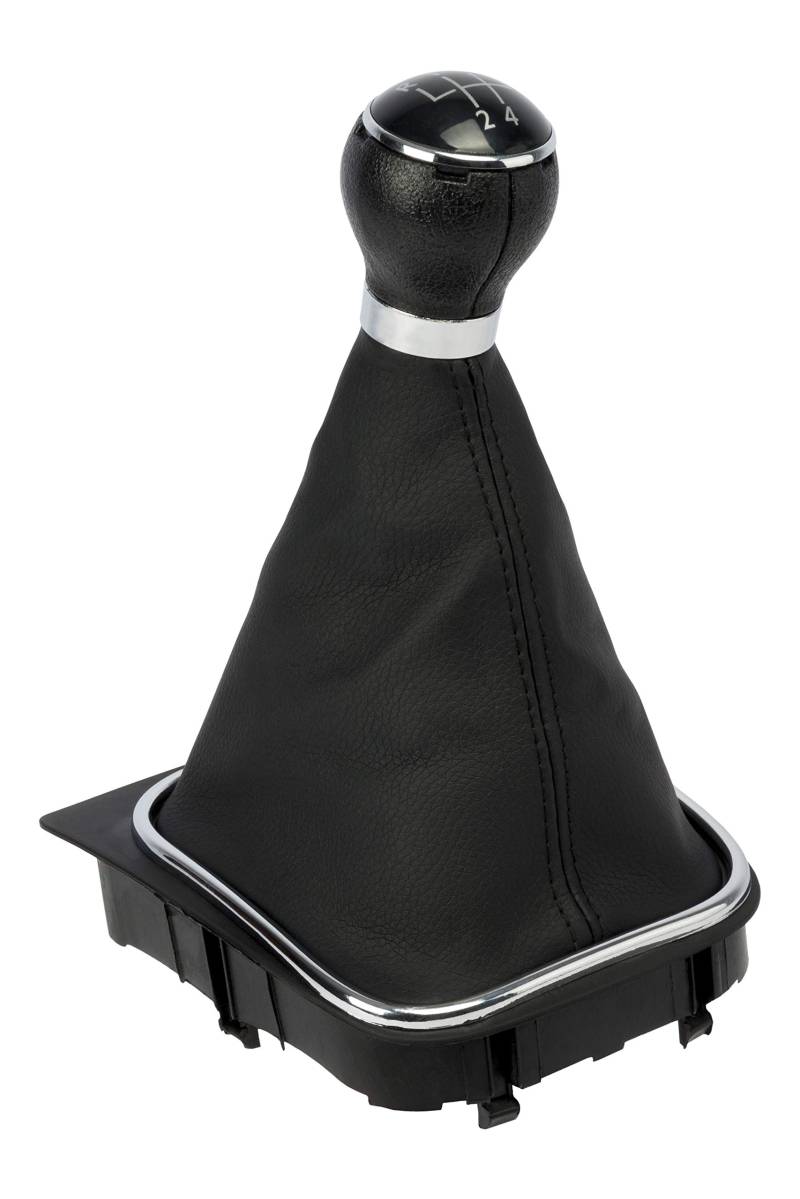 Origen Schaltknauf mit Balg für VW Golf VI, 12mm Jetta / Bora, 5/6 Gang, Schwarz, Chrom, Kunstleder, 15cm x 25cm von Origen