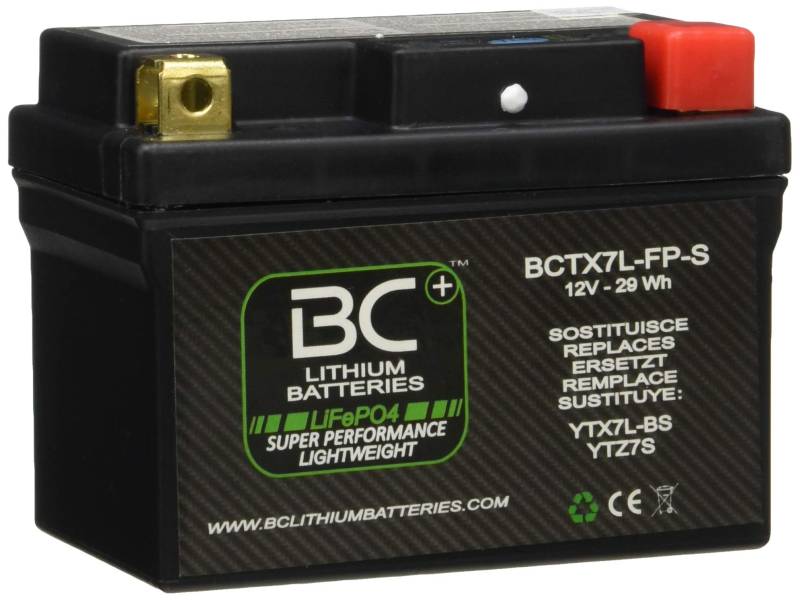 BC Lithiumbatterien BCTX7L-FP-S LiFePO4 Lithium Motorradbatterie von BATTERY CONTROLLER