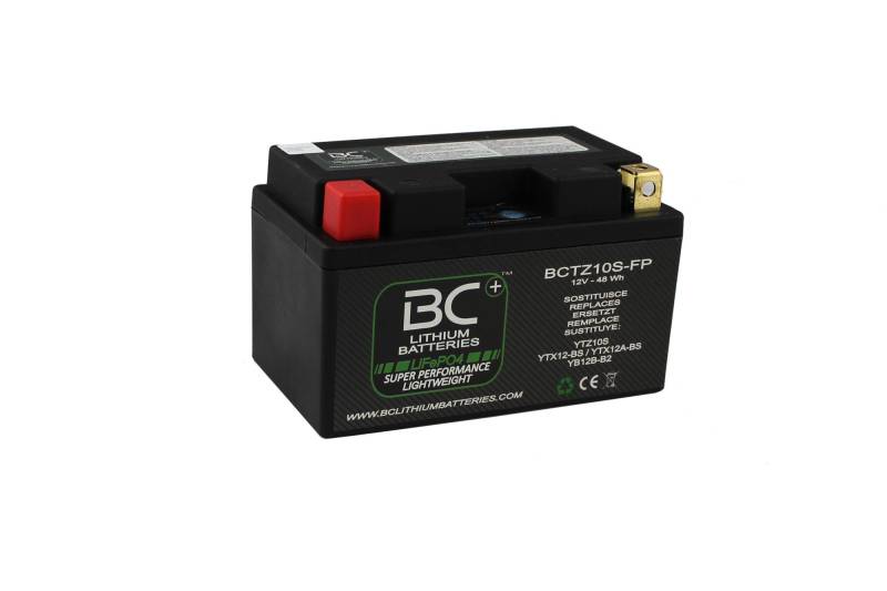 BC Lithiumbatterien BCTZ10S-FP LiFePO4 Lithium Motorradbatterie, Black von BATTERY CONTROLLER