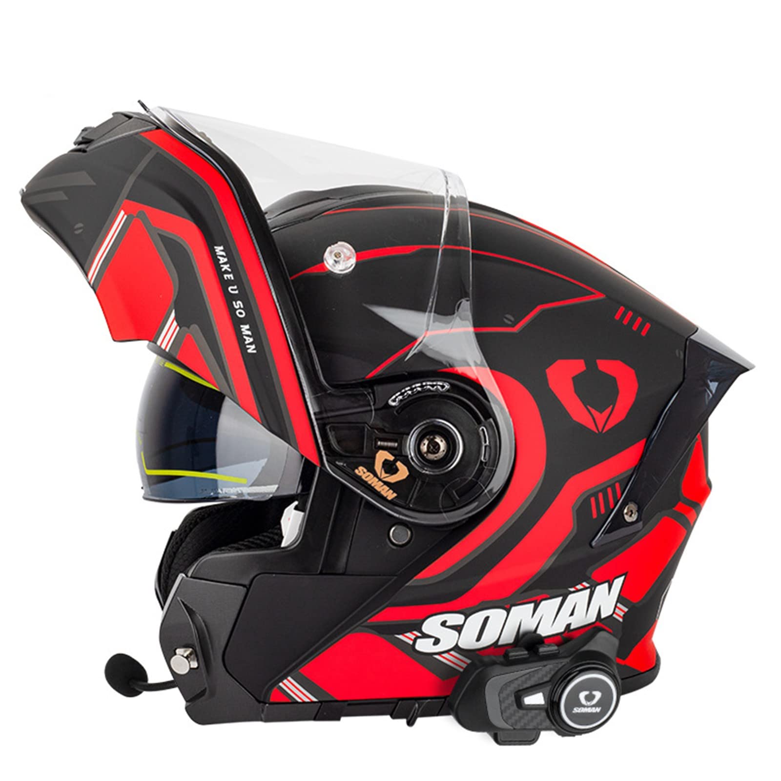 Modularer Motorradhelm Integrierter Klapphelm mit Intercom Bluetooth ECE Geprüft Modulare Helme Integralhelm für Herren Damen mit Doppelvisier, Doppelte Rauschunterdrückung B,XXL Modularer Motorradhelm Integrierter Klapphelm mit Intercom Bluetooth ECE Geprüft Modulare Helme Integralhelm für Herren Damen mit Doppelvisier, Doppelte Rauschunterdrückung B,XXL von BCBKD