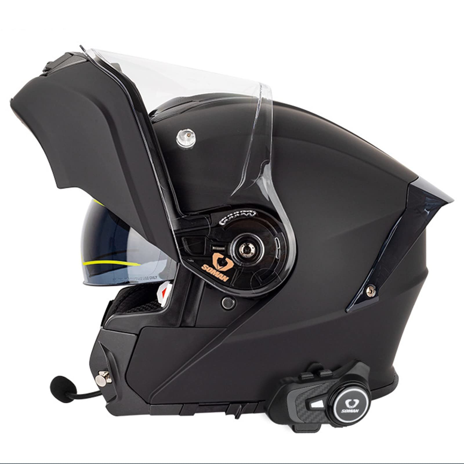 BCBKD Modularer Motorradhelm Integrierter Klapphelm mit Intercom Bluetooth ECE Geprüft Modulare Helme Integralhelm für Herren Damen mit Doppelvisier, Doppelte Rauschunterdrückung Matte Black,4XL BCBKD Modularer Motorradhelm Integrierter Klapphelm mit Intercom Bluetooth ECE Geprüft Modulare Helme Integralhelm für Herren Damen mit Doppelvisier, Doppelte Rauschunterdrückung Matte Black,4XL von BCBKD