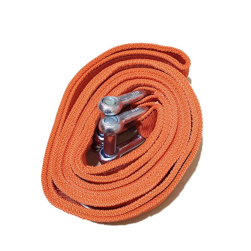 Anhängerhaken, Abschleppseil Abschleppgurt Hochleistungs-Abschleppgurt 4 m/5 t, hochfester Abschleppgurt mit Zwei Sicherheitshaken, Windenseil for Abschleppen von Bergen(Orange) von BCJMKDX