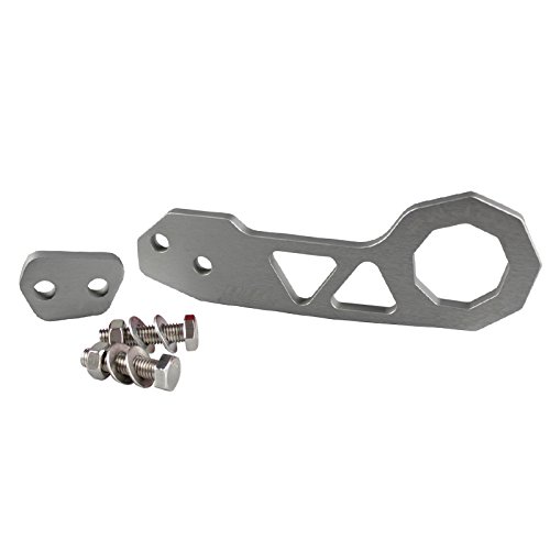 Anhängerhaken, Style Racing Abschlepphaken hinten, Abschlepphaken aus Aluminiumlegierung(Silver) von BCJMKDX