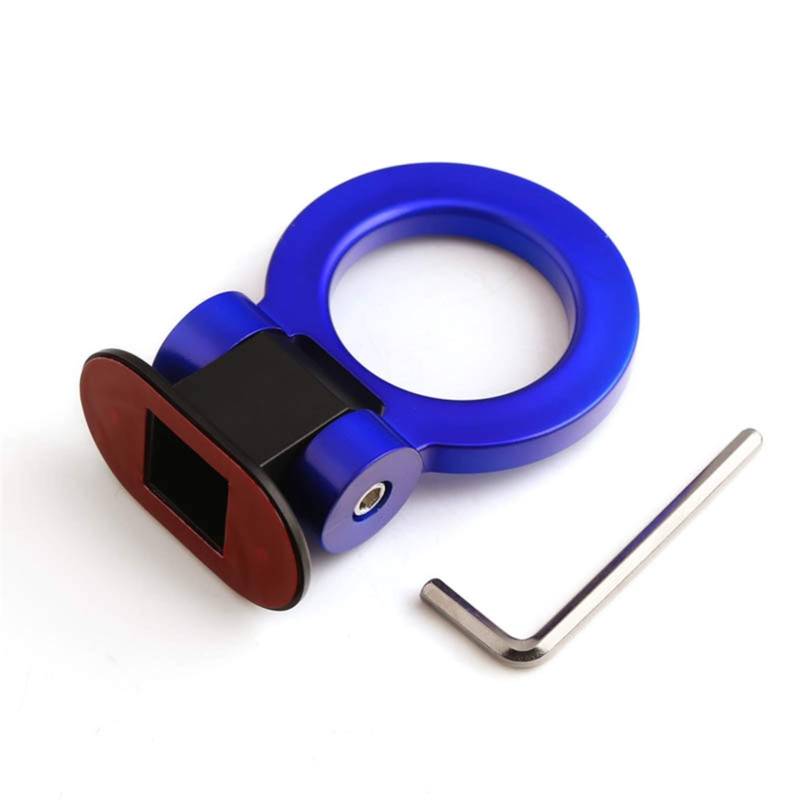 Anhängerhaken, Universal-Autoaufkleber for Schmücken von Auto-Simulations-Anhängerkupplungs-Kit for Auto-Abschleppgurte/Abschleppseile/Haken/Abschleppstangen(Round Blue) von BCJMKDX