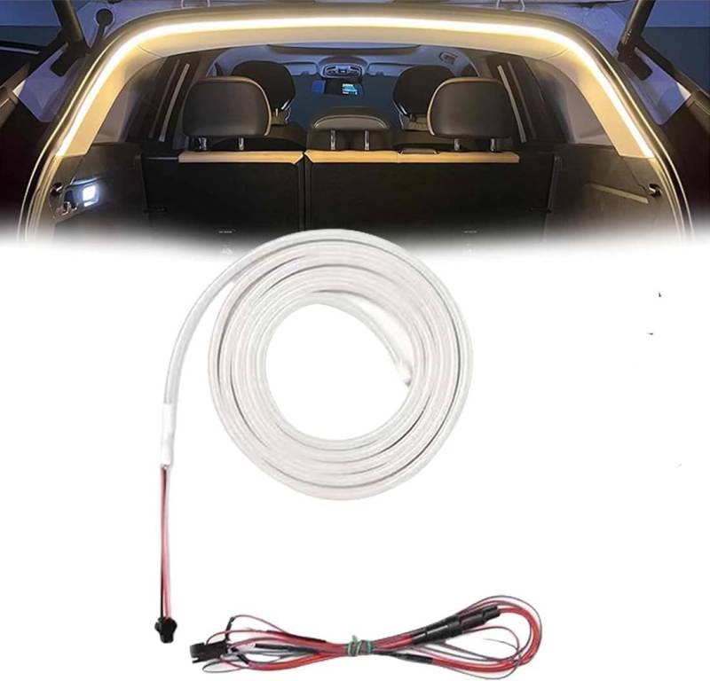 Kofferraum Lichtleiste,Dynamic Flowing Car Trunk Light Strip,Kofferraum Led Streifen,Tail Box Light Strip,Auto-KofferraumLichtstreifen for Car Trunk Cargo Area or Illumination-Gelb von BCSRVCE