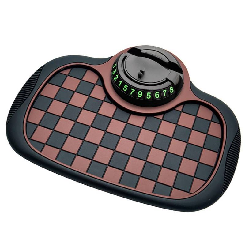 Multifunktionale Anti-Rutsch-Matte fürs Auto, Armaturenbrettmatte mit Handyhalterung im Auto, rutschfest, drehbar, Anti-Rutsch-Pad fürs Armaturenbrett mit Nummer for Handys, Sonnenbrillen, Schlüssel, von BDCPMT