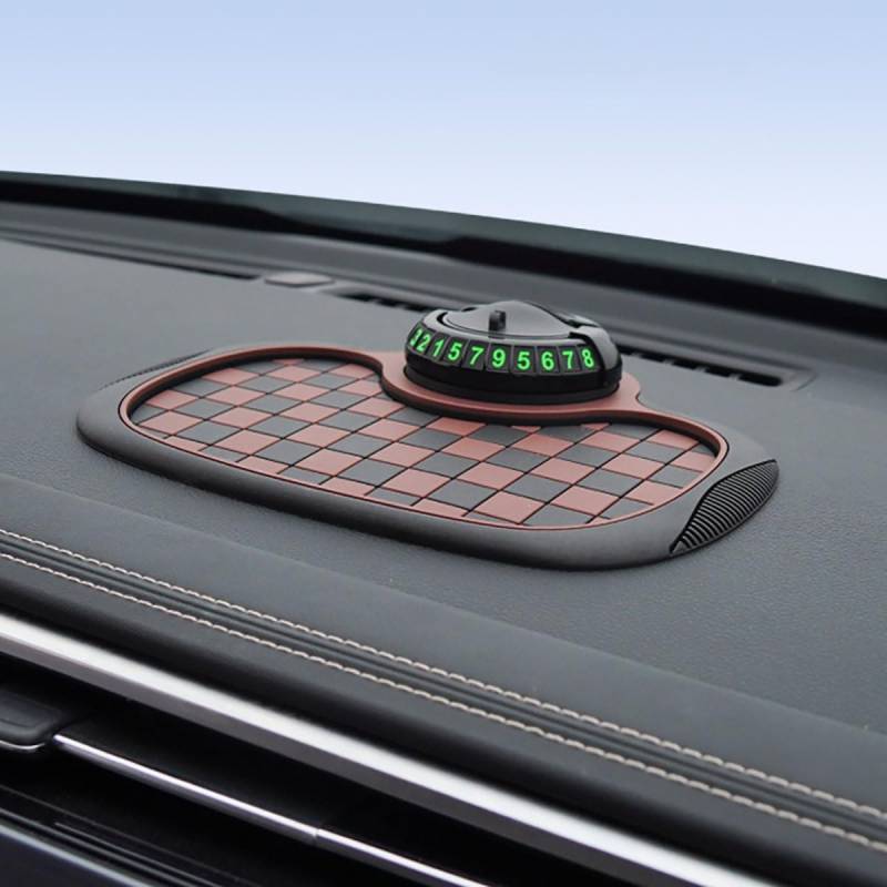 Multifunktionales Anti-Rutsch-Pad fürs Auto, drehbares Anti-Rutsch-Pad fürs Armaturenbrett mit Nummer, 360° drehbare Ablagematte fürs Armaturenbrett, 4-in-1-Anti-Rutsch-Matte fürs Armaturenbrett, Auto von BDCPMT