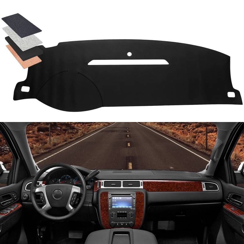 BDFHYK Armaturenbrett-Abdeckung aus Polyurethan, kompatibel mit 2007–2013 Chevy Silverado und GMC Sierra, 2007–2014 Chevy Tahoe/Suburban/Avalanche und GMC Yukon von BDFHYK