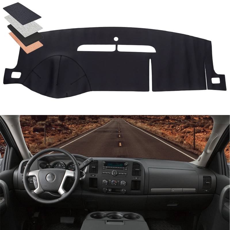 BDFHYK Armaturenbrett-Abdeckung aus Polyurethan, kompatibel mit 2007–2014 Chevy Tahoe/Suburban, GMC Yukon/Sierra und 2007–2013 Chevy Avalanche/Silverado 1500 LTZ von BDFHYK