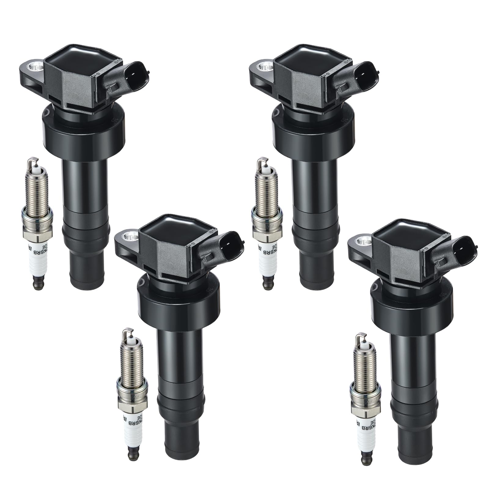 BDFHYK Coil Pack UF652 und Iridium Zündkerzen 93815 Kompatibel mit Hyundai Accent Veloster Kia Rio Soul 1.6L 2.0L L4, 4 Stück BDFHYK Coil Pack UF652 und Iridium Zündkerzen 93815 Kompatibel mit Hyundai Accent Veloster Kia Rio Soul 1.6L 2.0L L4, 4 Stück von BDFHYK