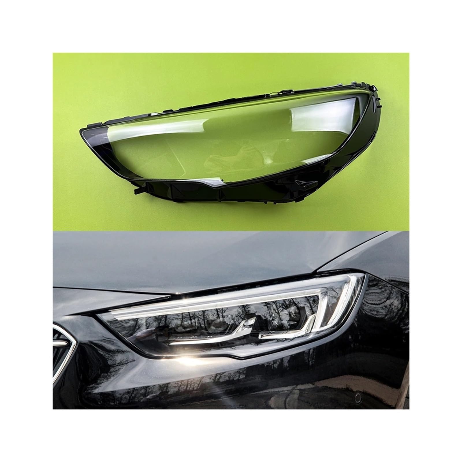 Kompatibel for Buick Regal 2017 2018 2019 Frontscheinwerferabdeckung, transparente Scheinwerferschale, Linse aus Plexiglas, ersetzt den Originallampenschirm(Left) von BDGYJGFE