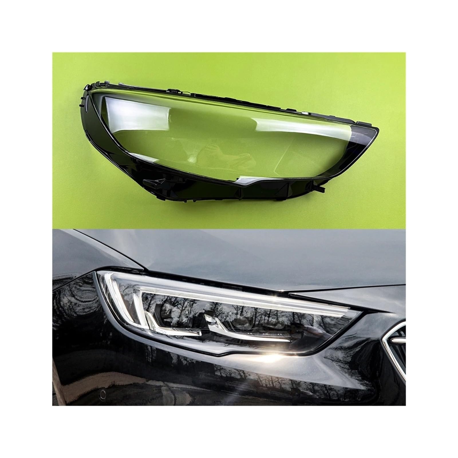 Kompatibel for Buick Regal 2017 2018 2019 Frontscheinwerferabdeckung, transparente Scheinwerferschale, Linse aus Plexiglas, ersetzt den Originallampenschirm(Right) von BDGYJGFE