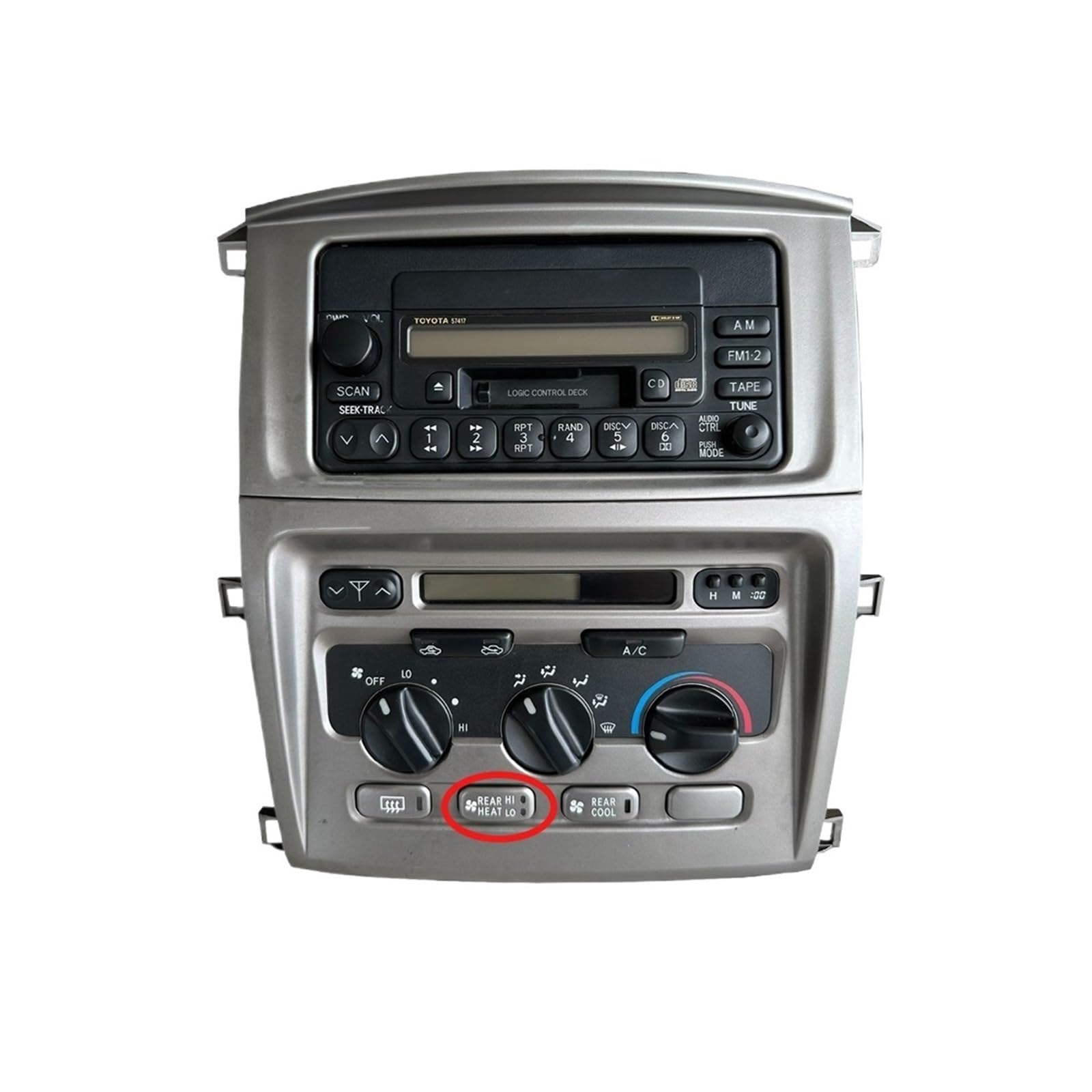 Kompatibel für Toyota Land Cruiser 4500 4700 LC100 Klimaanlage Panel Schalter CD-Player Kassettenspieler Radio(A Model) von BDGYJGFE