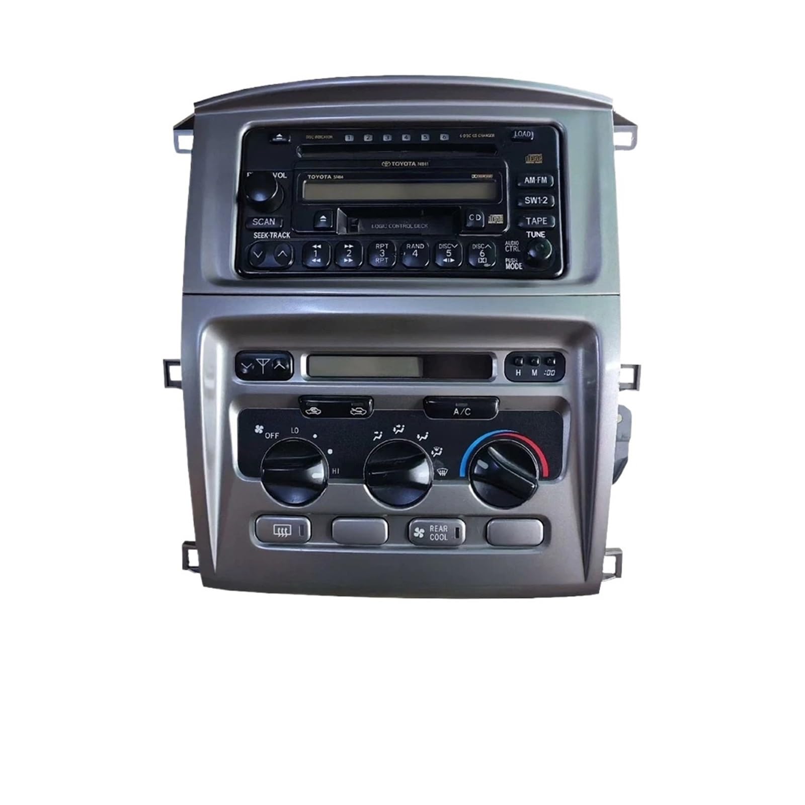 Kompatibel für Toyota Land Cruiser 4500 4700 LC100 Klimaanlage Panel Schalter CD-Player Kassettenspieler Radio(C Model) von BDGYJGFE