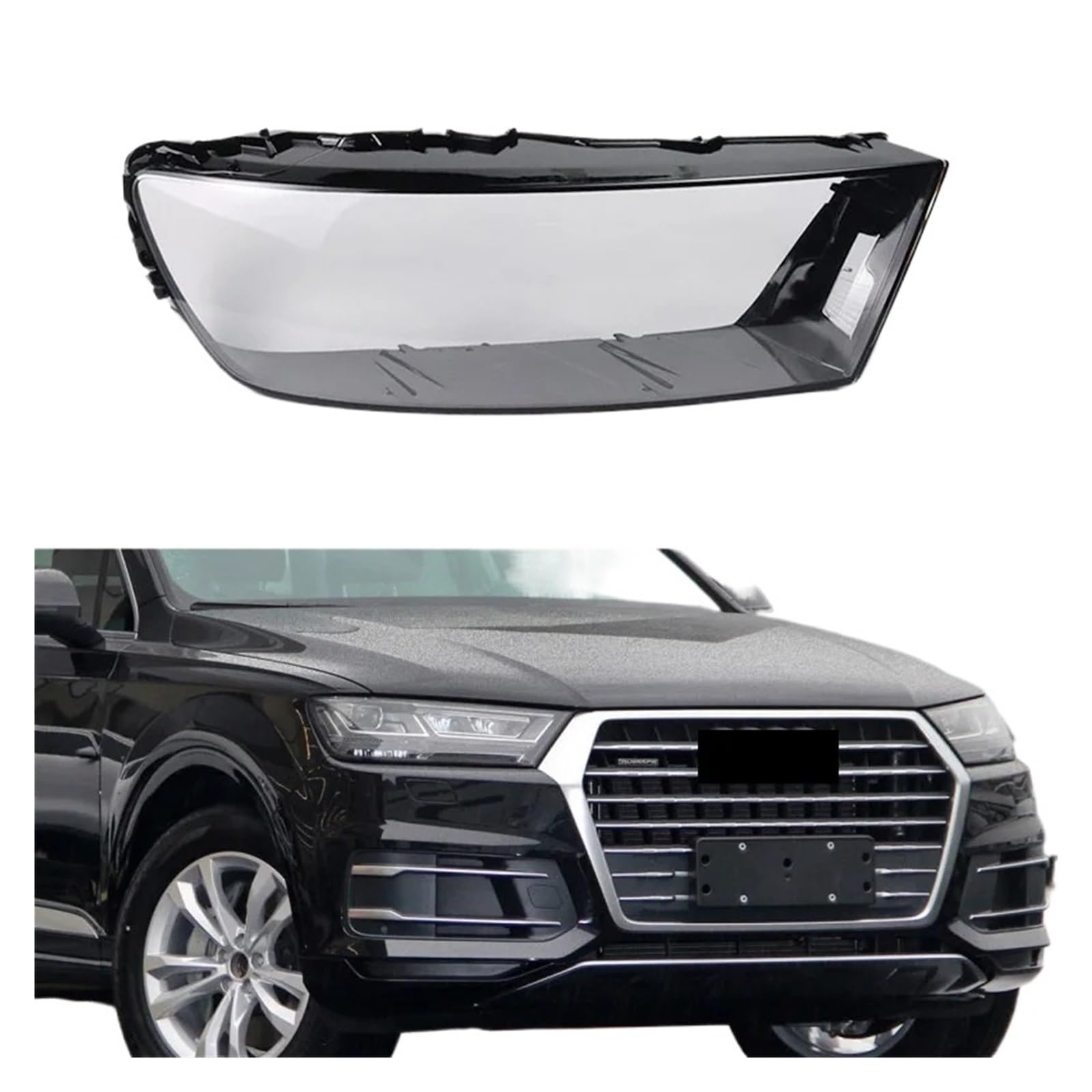 Links/Rechts Kompatibel for Audi Q7 2016 2017 2018 2019 Auto Scheinwerfer Objektiv Abdeckung Kopf Licht Schatten Vorne Auto Licht shell(Left and Right) von BDGYJGFE