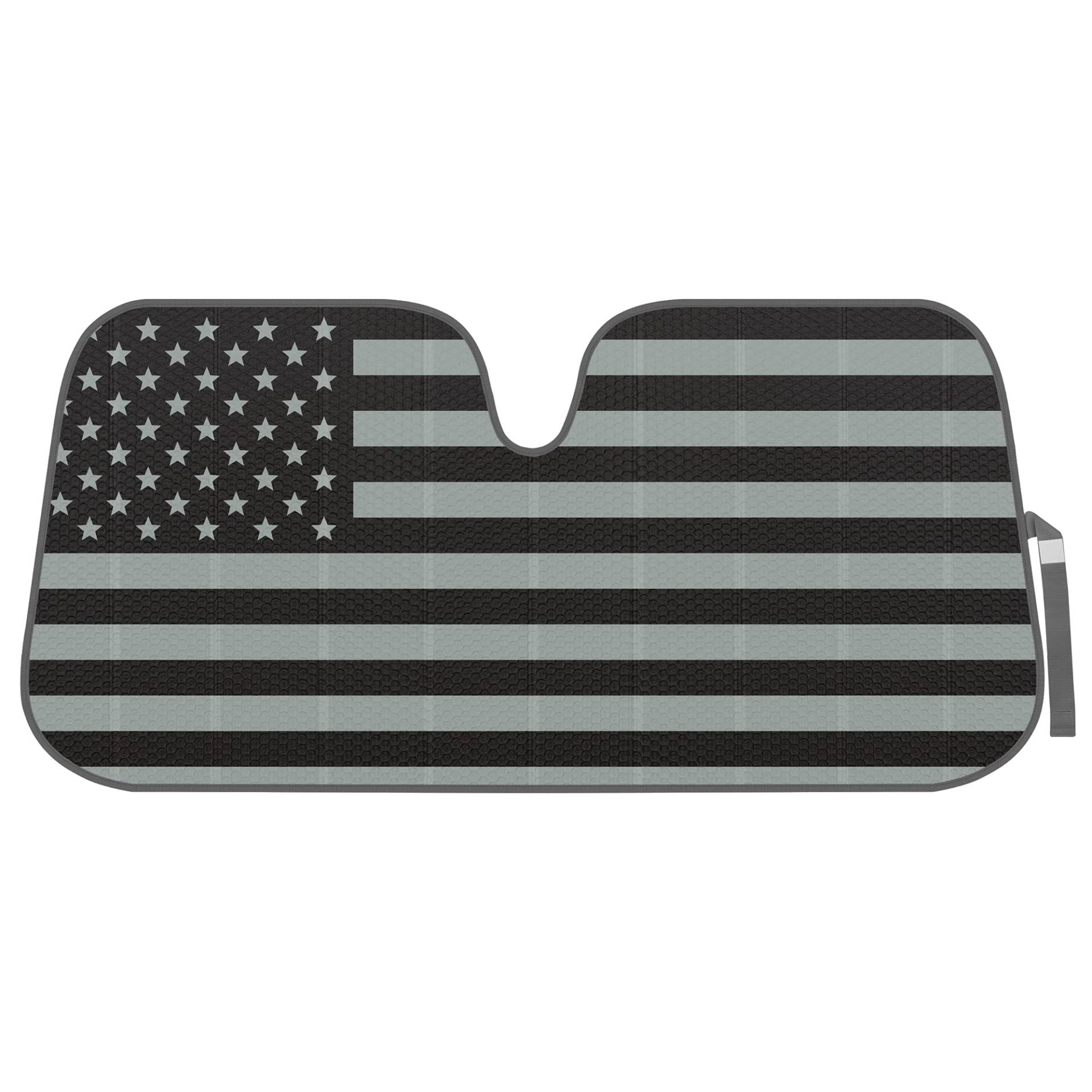 BDK Amerikanische Flagge der USA, schwarz, gebogen, Akkordeon-Sonnenblende für Autowindschutzscheibe, LKW, Fensterschutz, Autofahne und Sonnenblende für LKW, Windschutzscheibe, Sonnenschutz, 147,3 x BDK Amerikanische Flagge der USA, schwarz, gebogen, Akkordeon-Sonnenblende für Autowindschutzscheibe, LKW, Fensterschutz, Autofahne und Sonnenblende für LKW, Windschutzscheibe, Sonnenschutz, 147,3 x von BDK
