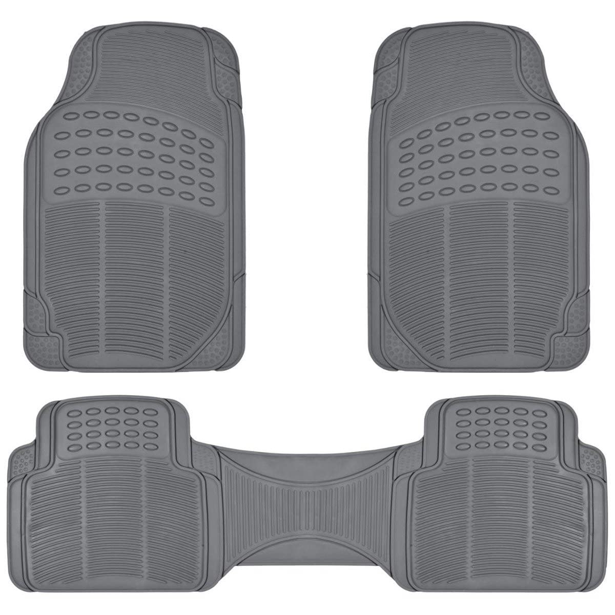 BDK MT-783-GR_AMF ProLiner strapazierfähige Gummi-Fußmatten für Auto-Allwetter 3-teiliges Set (grau) von BDK