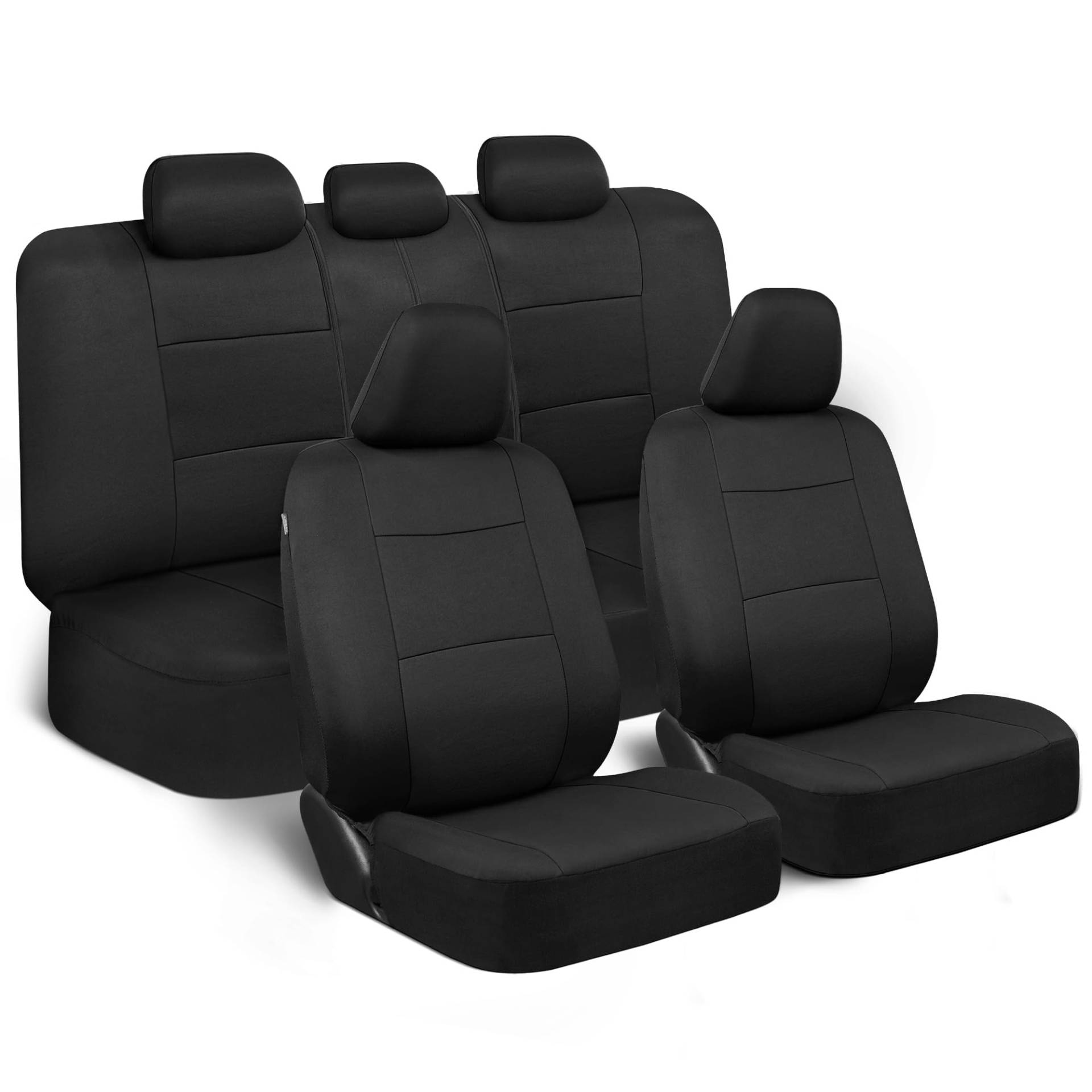 BDK PolyPro Autositzbezüge, komplettes Set in solidem Schwarz, vorne und hinten, Geteilte Sitzbank, einfache Montage, Innenbezüge für Auto, LKW, Van, SUV BDK PolyPro Autositzbezüge, komplettes Set in solidem Schwarz, vorne und hinten, Geteilte Sitzbank, einfache Montage, Innenbezüge für Auto, LKW, Van, SUV von BDK
