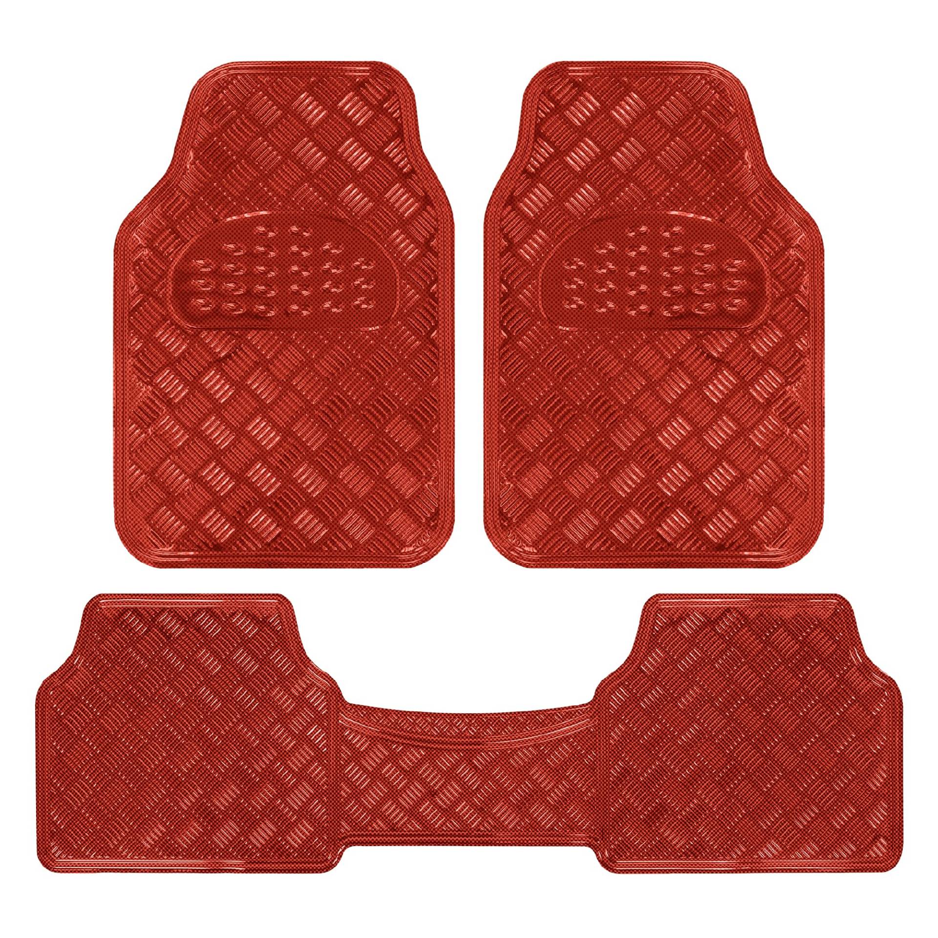 BDK Universal-Fußmatte 4-teilig Metallic Design Rot MT-64X-Series von BDK