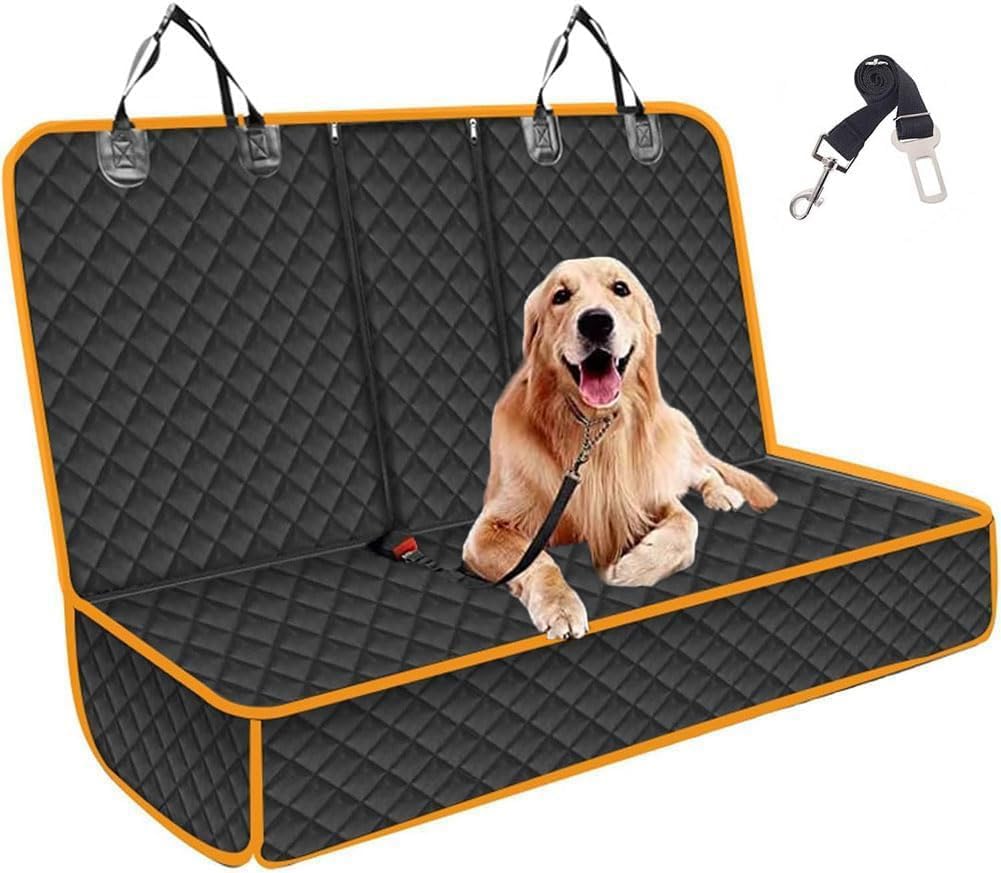 BDVIK Schutzpolster Haustiere Autositze von für Skoda Octavia Mk2 (1Z) 2004-2013/co-pilot-With-computer-case,LuxuriöS Faltbar Wasserdicht rutschfest Langlebig Reisezubehör,A/Black Orange Edge von BDVIK