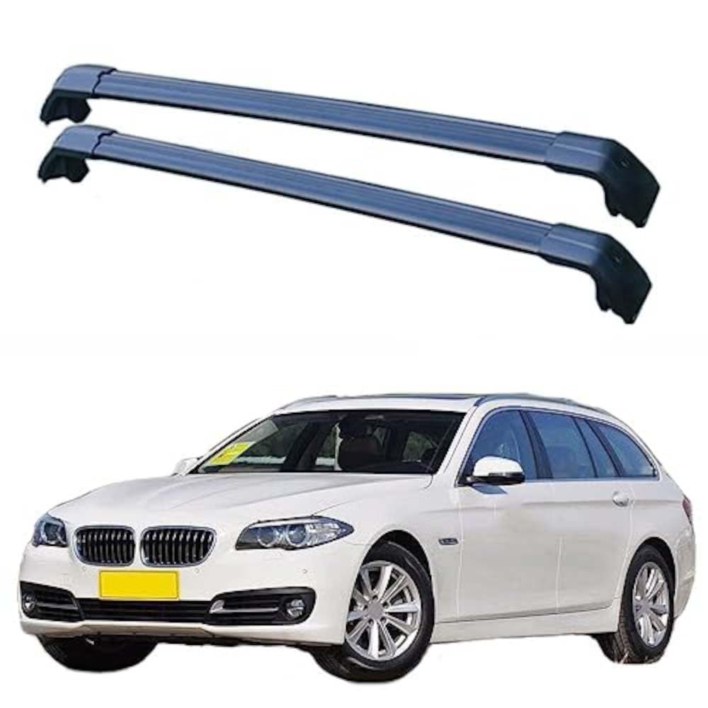 Auto-Dachträger, Für BMW 5-Serie Touring Wagon F11 2011-2017 Relingträger Dachrelings Querstangen Dachgepäckträger Gepäckträger Gepäck Und Frachtträger,B von BEABAG