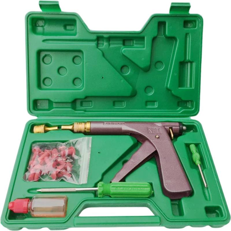 Reifenreparatur -Kit, Reifenreparatur -Kit Heavy Duty Professional Sturdy Metal Plug Gun mit Zubehör für Reifenpunktionen und Wohnungen auf Autos Motorräder Lastwagen, Stecker von BEAHING