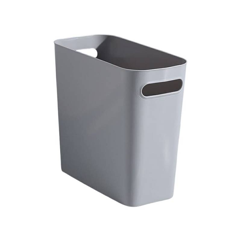 BEALIFE Großer Mülleimer, Papierkorb, Müllbehälter, einfarbig, Organizer mit hoher Kapazität für die Aufbewahrung von Kleinigkeiten und Toilettenartikeln zu Hause, Grau von BEALIFE