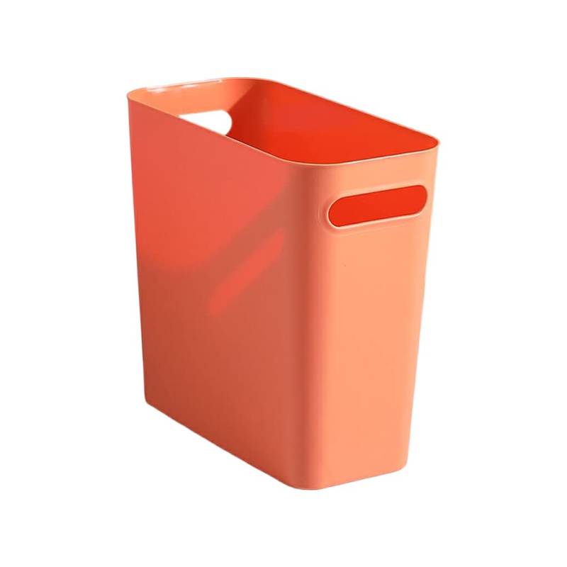 BEALIFE Großer Mülleimer, Papierkorb, Müllbehälter, einfarbig, Organizer mit hoher Kapazität für die Aufbewahrung von Kleinigkeiten und Toilettenartikeln zu Hause, Orange von BEALIFE