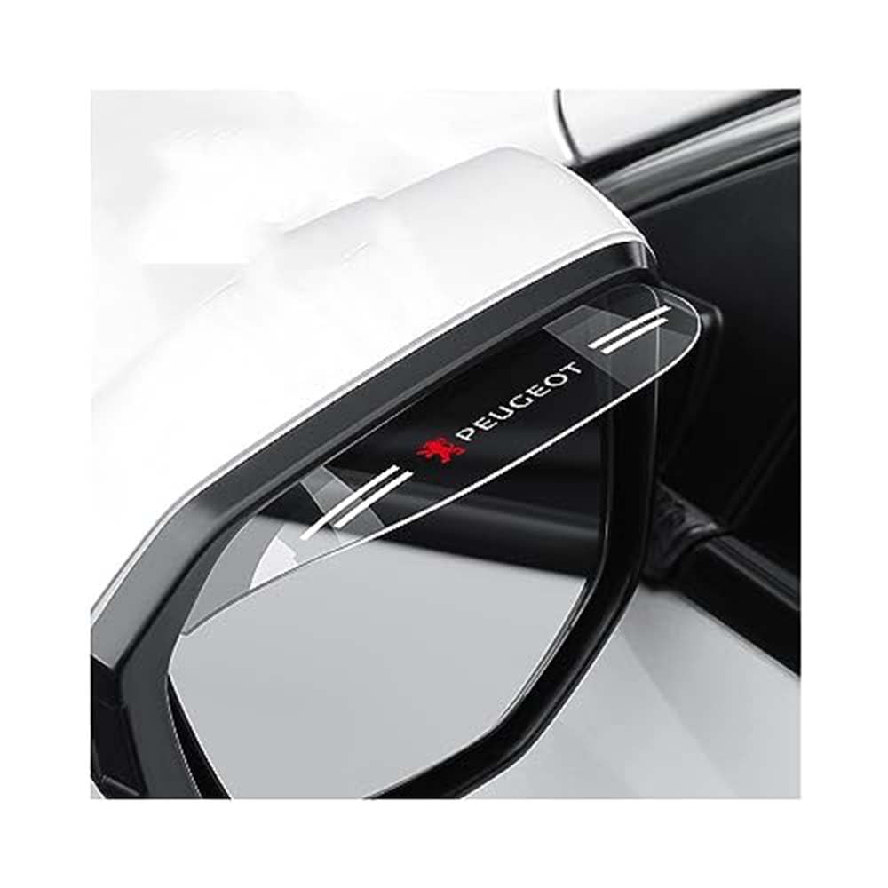 2 Stück Auto Rückspiegel Regen Augenbraue, für Peugeot 108 regendicht verhindert Kratzer Rückspiegel Regenschutz Regenfest Zubehör,A von BEDPET