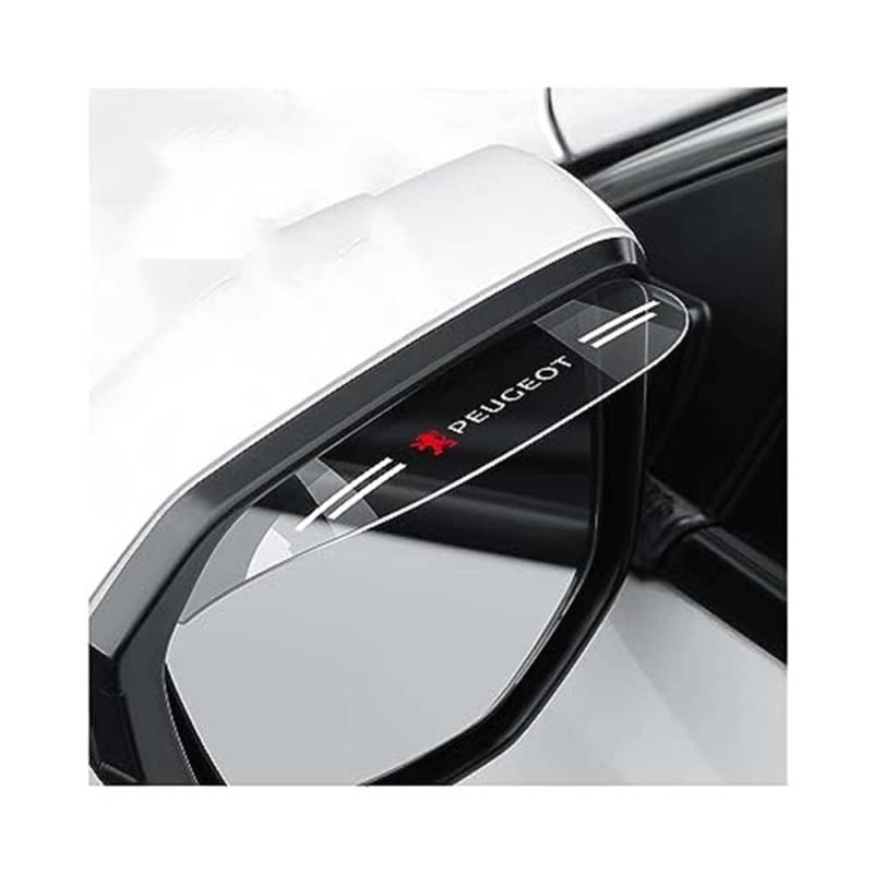 2 Stück Auto Rückspiegel Regen Augenbraue, für Peugeot 108 regendicht verhindert Kratzer Rückspiegel Regenschutz Regenfest Zubehör,A von BEDPET