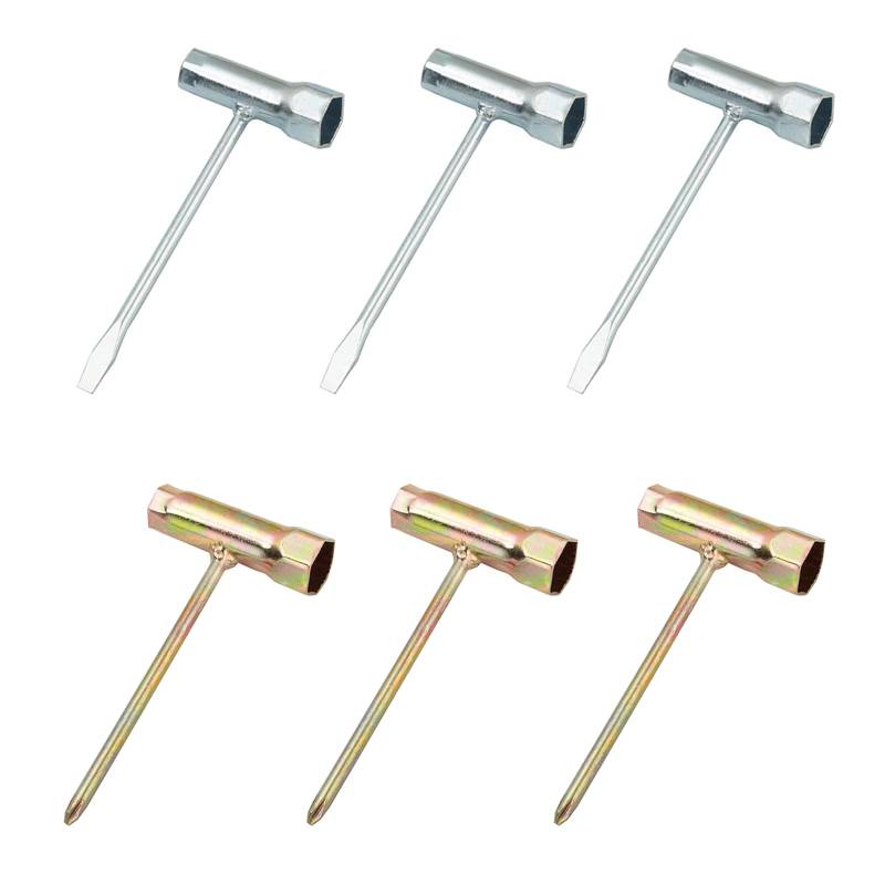 BEELUKY 6 Stück Zündkerzenschlüssel 13mm x 19mm Motorsägenschlüssel Kettensägenschlüssel T Schraubenschlüssel Kombischlüssel für Mechanische Reparaturen von BEELUKY