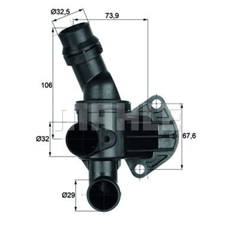 Behr Thermostat mit Dichtung Audi A1 A3 Tt Seat Leon VW Golf Polo Scirocco von MAHLE