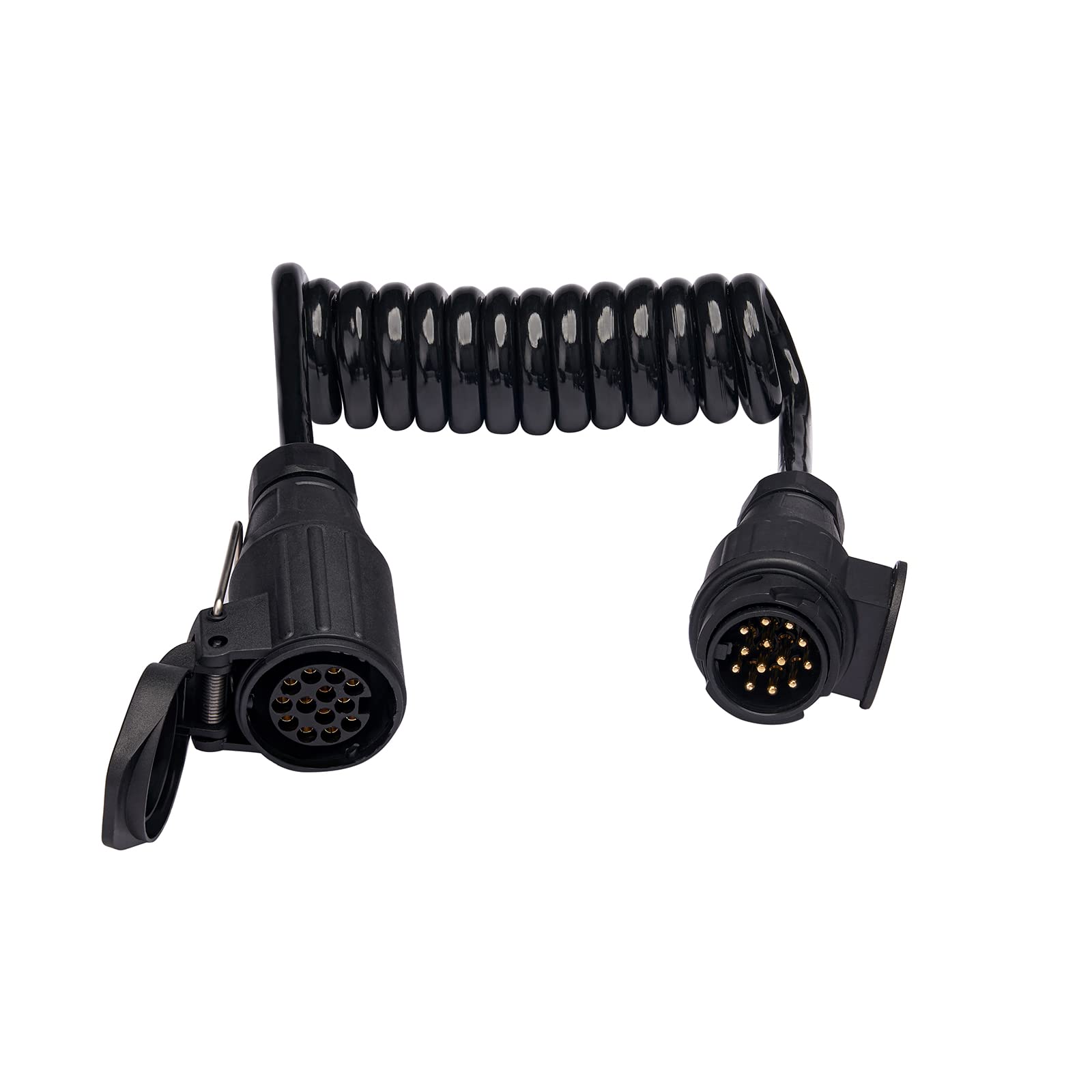 BEIJISTAR 1.6M 13-Adriges Anhänger Verlängerungskabel mit Anhängerstecker Steckdose 13 polig, 12V 1.6M Anhänger Verlängerung Kabelverbinder, Spiralkabel 13 polig, für LKW RV Wohnwagen Traktor BEIJISTAR 1.6M 13-Adriges Anhänger Verlängerungskabel mit Anhängerstecker Steckdose 13 polig, 12V 1.6M Anhänger Verlängerung Kabelverbinder, Spiralkabel 13 polig, für LKW RV Wohnwagen Traktor von BEIJISTAR