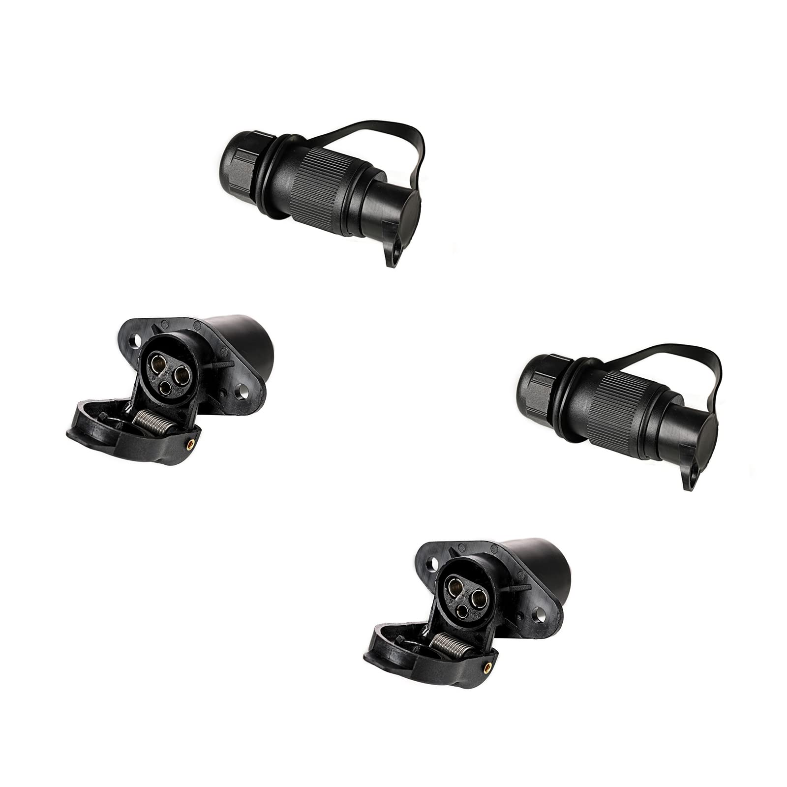 BEIJISTAR 2 x 3 pol Stecker und Steckdose, 3 Poliger Stecker Steckdose 12V Traktor, Nach DIN 9680, Flachsteckanschluss für 12V Systeme, Stecker 3 Polig für Anhänger Landmaschine (2-Loch Montagepunkt) BEIJISTAR 2 x 3 pol Stecker und Steckdose, 3 Poliger Stecker Steckdose 12V Traktor, Nach DIN 9680, Flachsteckanschluss für 12V Systeme, Stecker 3 Polig für Anhänger Landmaschine (2-Loch Montagepunkt) von BEIJISTAR