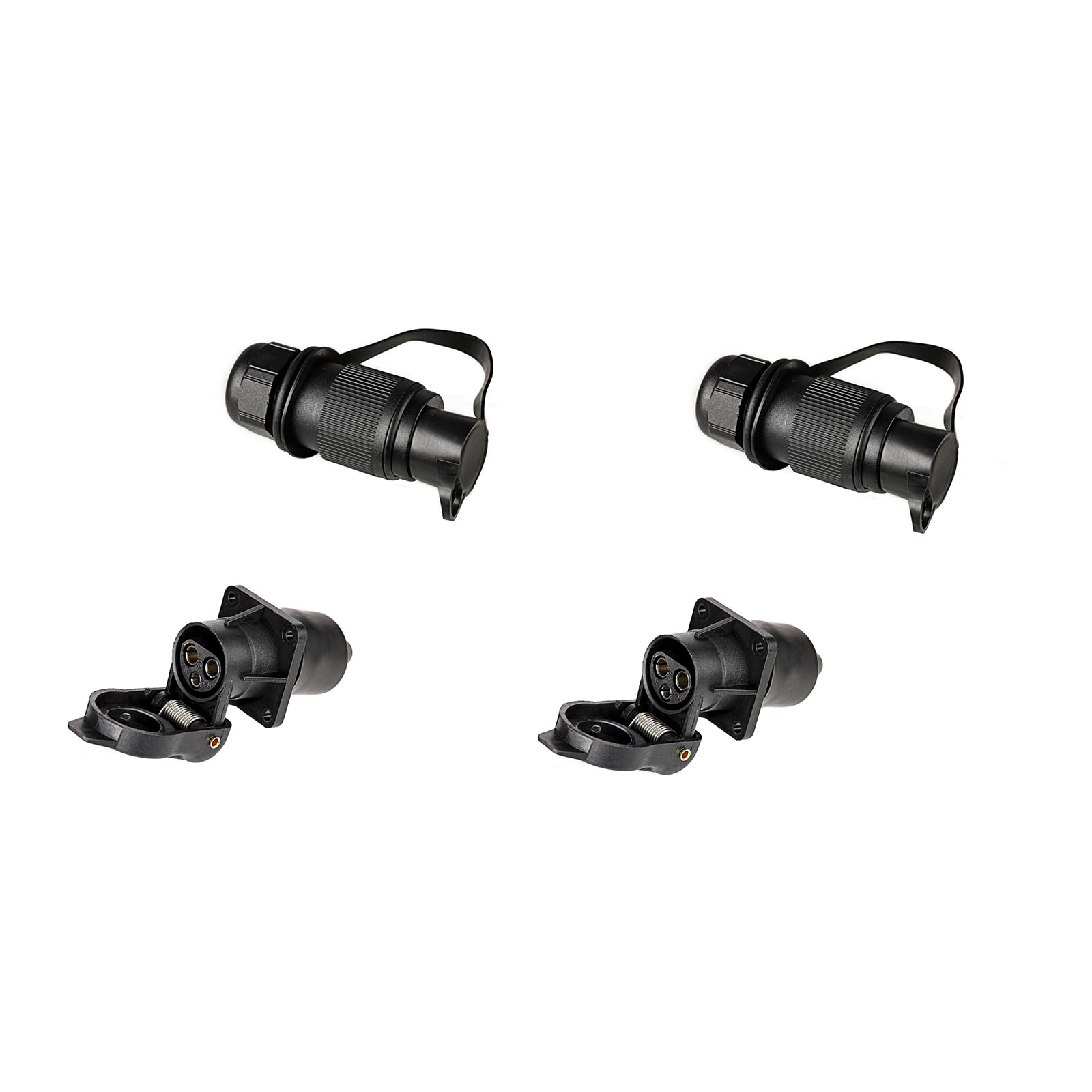 BEIJISTAR 2 x 3 pol Stecker und Steckdose, 3 Poliger Stecker Steckdose 12V Traktor, Nach DIN 9680, Flachsteckanschluss für 12V Systeme, Stecker 3 Polig für Anhänger Landmaschine (4-Loch Montagepunkt) BEIJISTAR 2 x 3 pol Stecker und Steckdose, 3 Poliger Stecker Steckdose 12V Traktor, Nach DIN 9680, Flachsteckanschluss für 12V Systeme, Stecker 3 Polig für Anhänger Landmaschine (4-Loch Montagepunkt) von BEIJISTAR