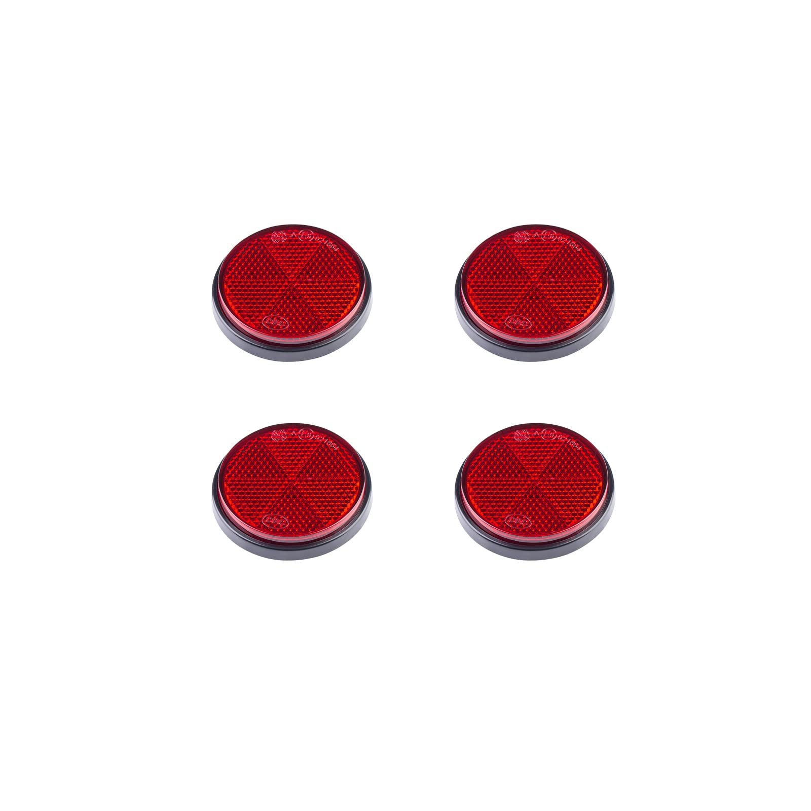 BEIJISTAR 4 Stück Rot Rund Selbstklebend Reflektor, Anhänger Rund Rückstrahler Katzenauge Reflektor, Reflektor für Torpfosten Zäune Anhänger LKW RV Wohnwagen BEIJISTAR 4 Stück Rot Rund Selbstklebend Reflektor, Anhänger Rund Rückstrahler Katzenauge Reflektor, Reflektor für Torpfosten Zäune Anhänger LKW RV Wohnwagen von BEIJISTAR