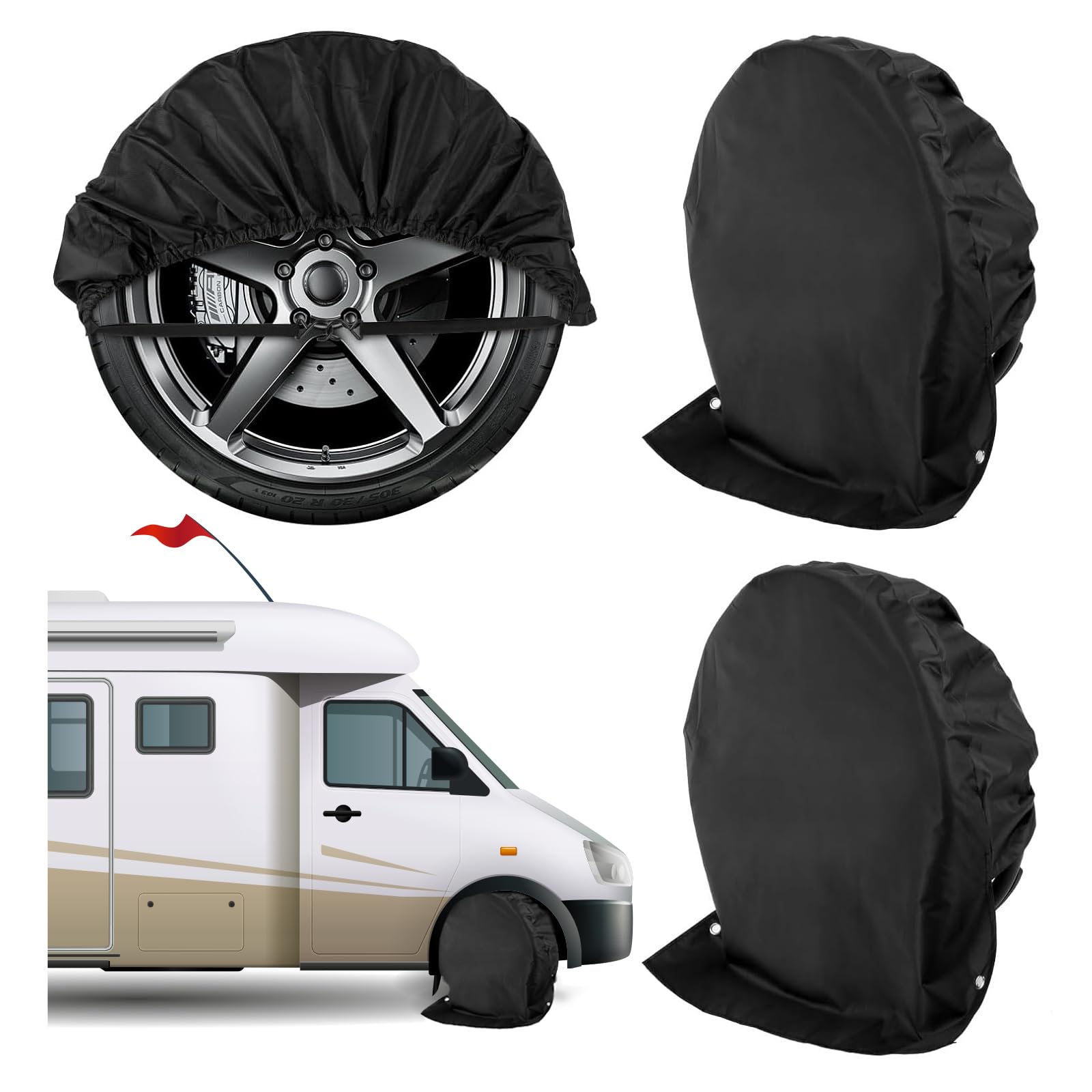 2 Stück Radschutzhülle Wohnmobil 72.5 x 72.5cm Reifenabdeckung Wohnwagen Felgenschutz Schwarz Reifensäcke Reifenabdeckung Wohnmobil Reifentasche Wasserdicht Schutzbezug für Caravan Wohnmobil 2 Stück Radschutzhülle Wohnmobil 72.5 x 72.5cm Reifenabdeckung Wohnwagen Felgenschutz Schwarz Reifensäcke Reifenabdeckung Wohnmobil Reifentasche Wasserdicht Schutzbezug für Caravan Wohnmobil von BEIMEIII
