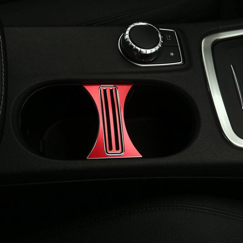 Aluminiumlegierung Becherhalter Cover Trim Zubehör Für Benz CLA 200 220 260 GLA A Klasse W176 C117 W117 von DIYUCAR