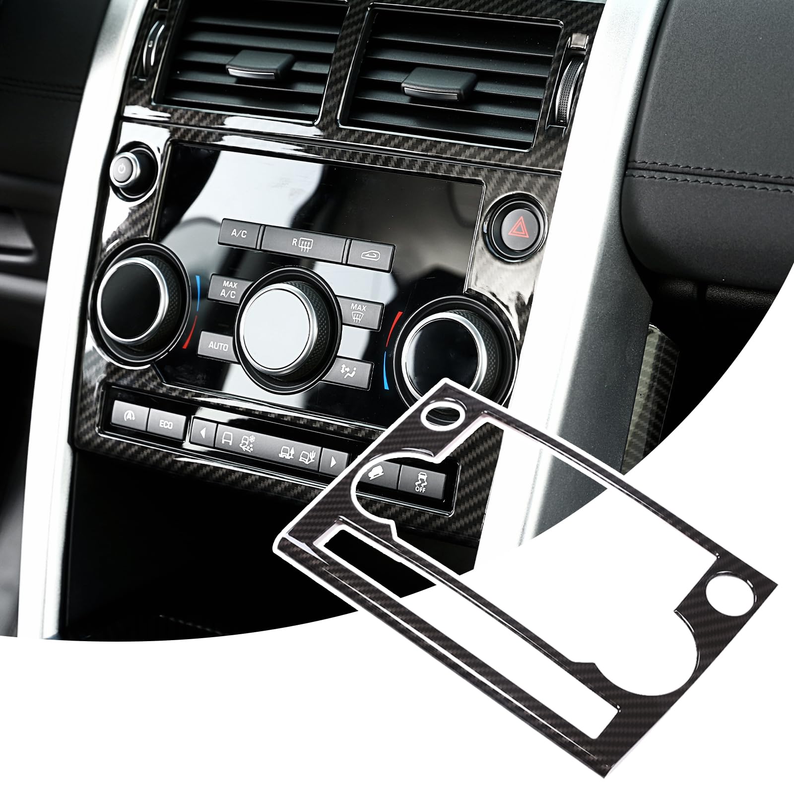 Für LR Discovery Sport 2015 2016 2017 2018 2019 ABS Kunststoff Kohlefaser Mode Button Rahmen Trim Zubehör von DIYUCAR