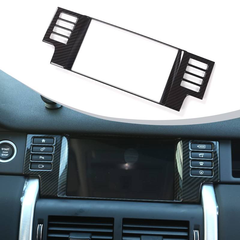 DIYUCAR Carbon Fiber Style ABS Car Center Console Decoration Panel Trim For LR Discovery Sport 2015-2019 Accessories (Navigation Panel Frame) von DIYUCAR