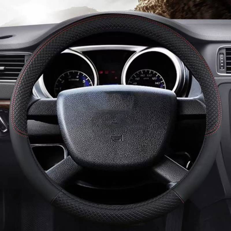 Auto Premium Lederlen Lenkradhüllen rutschfest Atmungsaktiv Schweißabsorbierend, für Hyundai ix35 2010-2017 Innenausstattung,D von BELIKES
