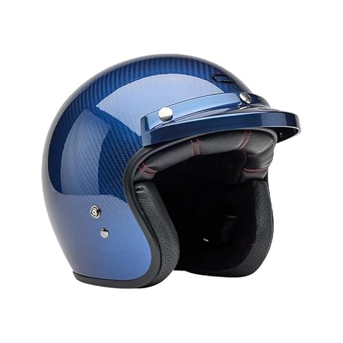 BELL HELMET CUSTOM500 CARBON STEVE MCQUEEN LE MANS METALLIC BLUE S ECE6 von BELL