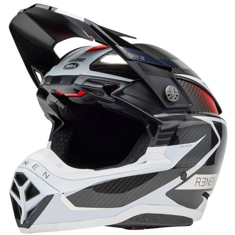 BELL HELMET MOTO-10 SPHERICAL RENEN RAYCON MATTE/GLOSS BLACK/WHITE M ECE6 von BELL