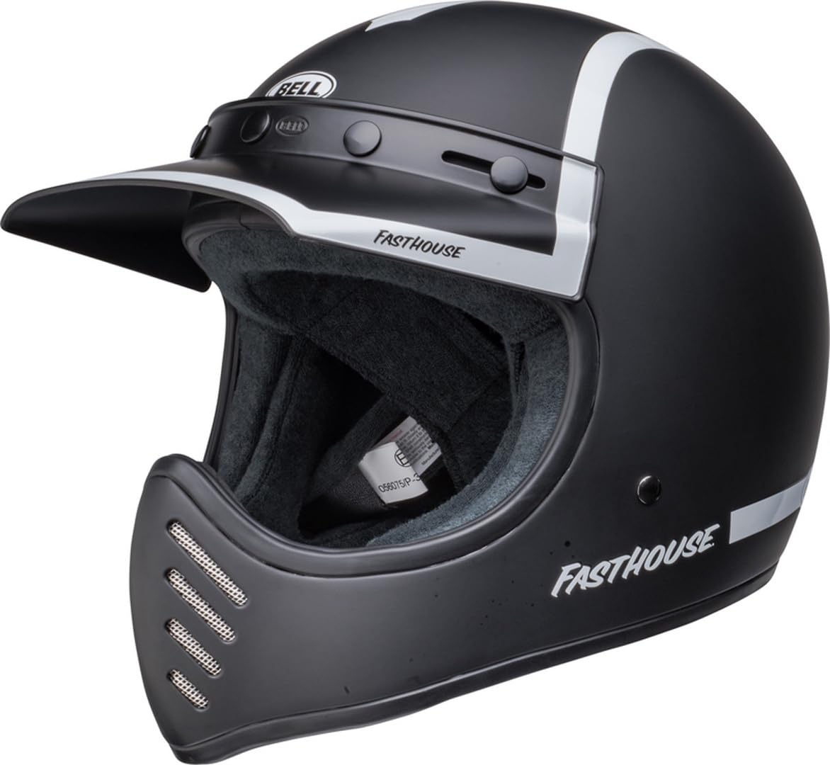 BELL HELMET MOTO-3 FASTHOUSE OLD ROAD MATTE/GLOSS BLACK/WHITE S ECE6 BELL HELMET MOTO-3 FASTHOUSE OLD ROAD MATTE/GLOSS BLACK/WHITE S ECE6 von BELL