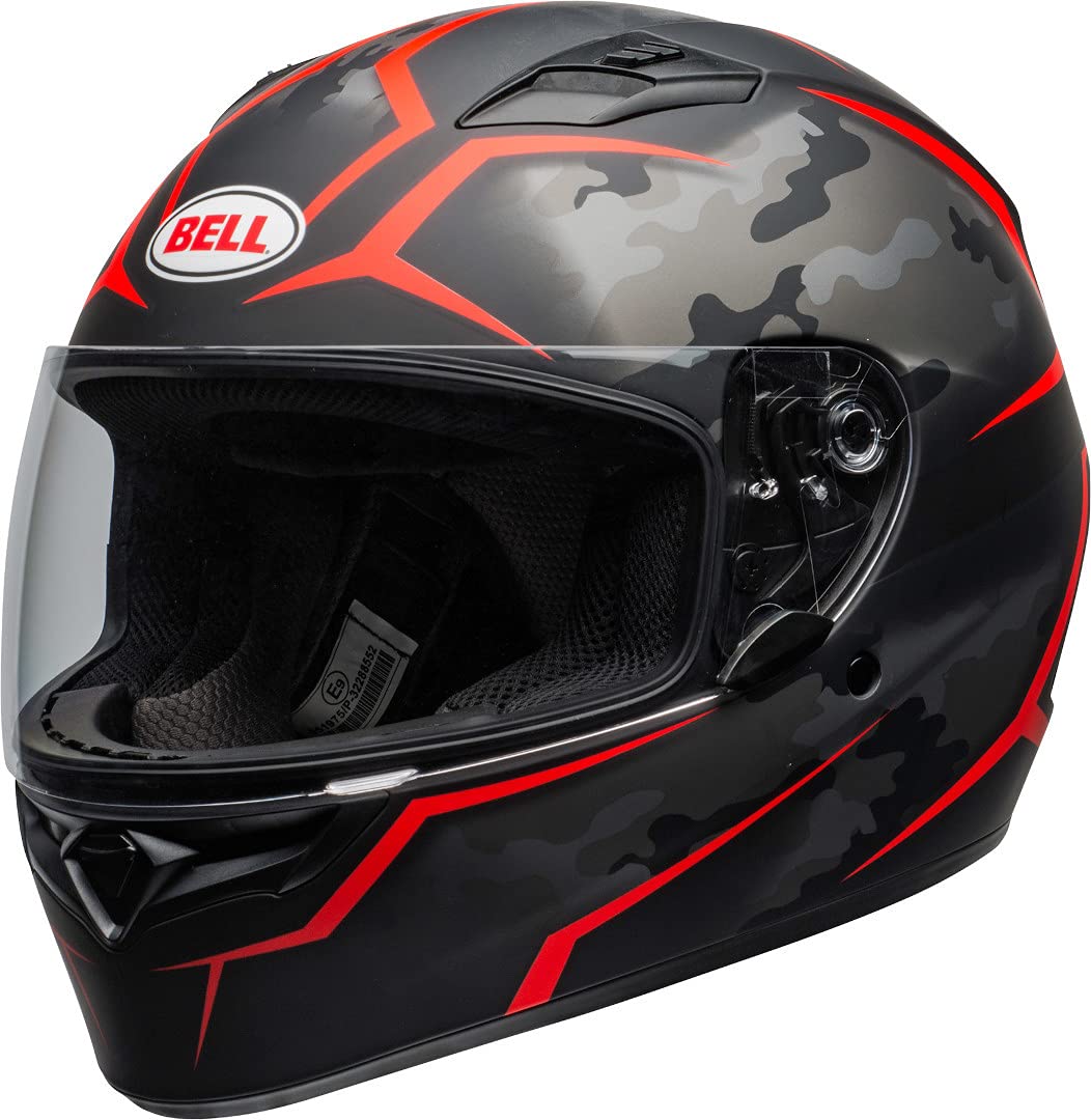 Bell HELMET QUALIFIER STEALTH CAMO MATTE BLACK/RED XL von Bell Helmets
