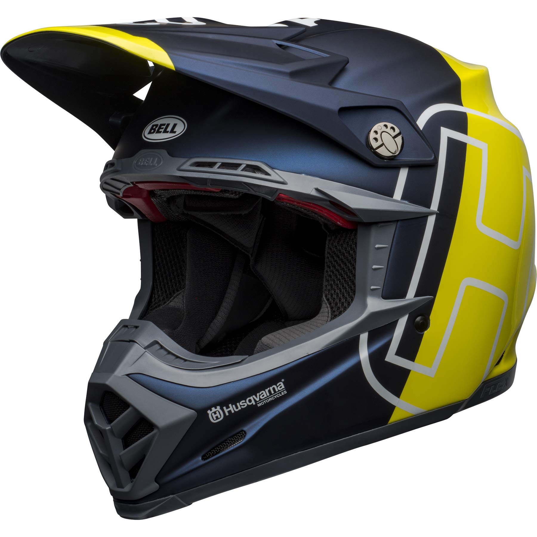 BELL Helmets Moto-9 Flex Husqvarna Gotland M/G Blue/Hi-Viz L von BELL
