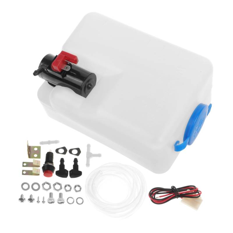 BELLIFFY 1 Satz Scheibenwaschbehälter Tank Scheibenwischer Kit Scheibenwischerschlauch Kfz Ersatz Scheibenwaschschläuche Scheibenwaschflüssigkeitsbehälter Tank von BELLIFFY