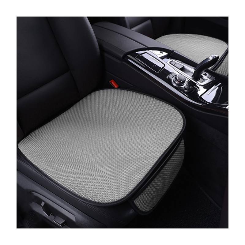 BELOMI Autositz-Bodenbezug, 2er-Pack, Vordersitzkissen für Fahrer oder Beifahrer, mit Tasche, universal, atmungsaktiv, Komfort, Autositzschutzmatte, Auto-Innenzubehör für LKW, SUV, Van (grau) von BELOMI