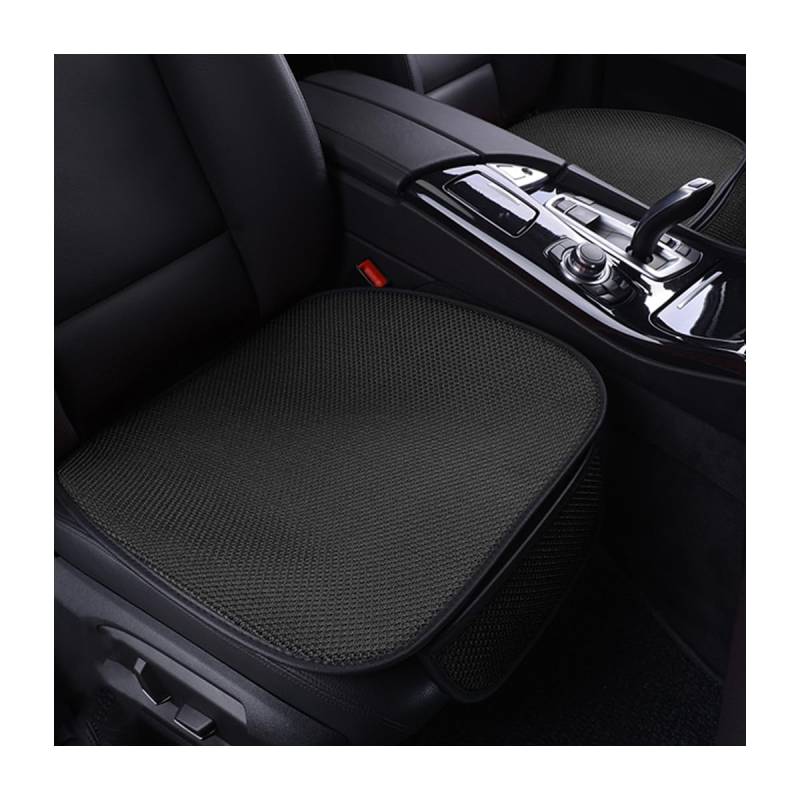 BELOMI Autositz-Bodenbezug, 2er-Pack, Vordersitzkissen für Fahrer oder Beifahrer, mit Tasche, universal, atmungsaktiv, Komfort, Autositzschutzmatte, Auto-Innenzubehör für LKW, SUV, Van (schwarz) von BELOMI