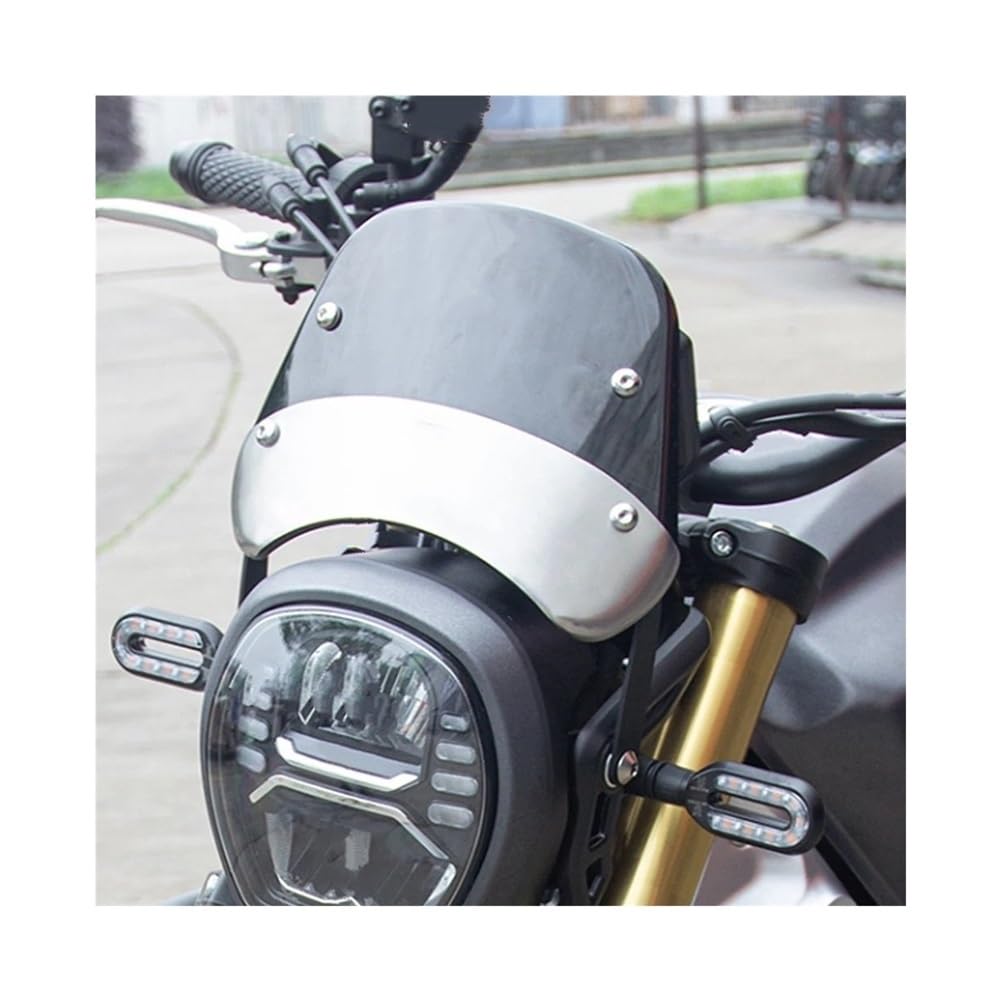 Motorrad Windschutzscheibe Windschutzscheiben-Windschutzabdeckung Im Motorradstil Für LO&NCIN VO&GE 500AC 500 AC Windabweiser von BELWEI